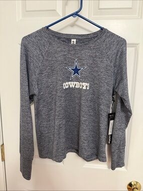 Dallas Cowboys Heathered Gray Long Sleeve Tee - Star Logo